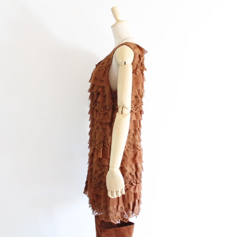 Deby Debo Robe à Volants en Dentelle Brodée