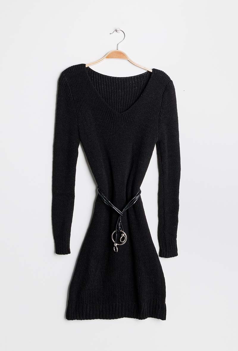 MADE IN ITALY Simple Knitted Dress Belt