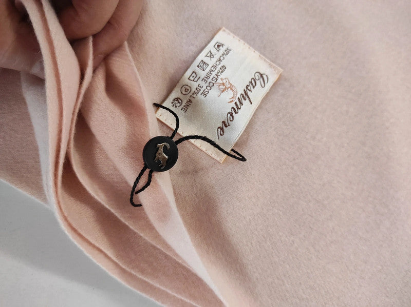 Étole cachemire grande taille couleur étiqueter Nude Pink