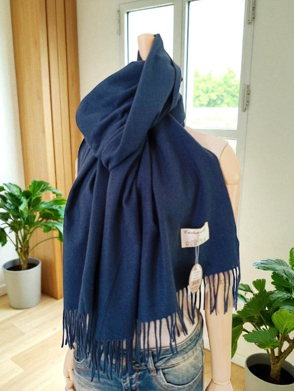Étole cachemire femme Paris Dressing - Écharpe douce automne hiver 2025, 64x200cm, mélange laine viscose

