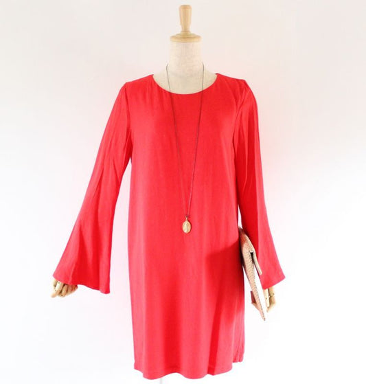 MANGO Robe en Box avec Manches Cloche en Broderie de Rayonne