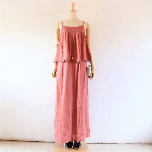 PROMOD Robe Cami Longue avec Effet 2 Pièces