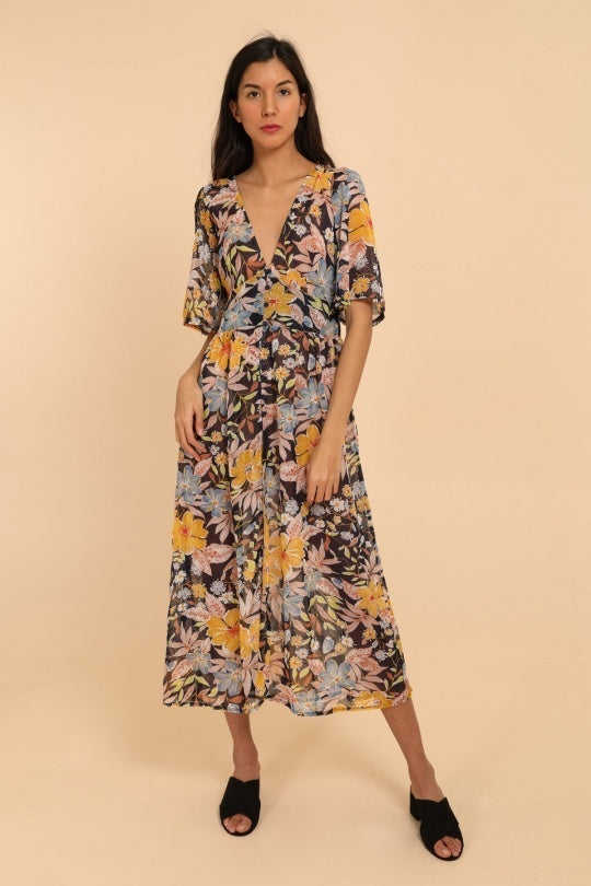 Fabriqué en Italie Robe simple en tricot avec ceinture