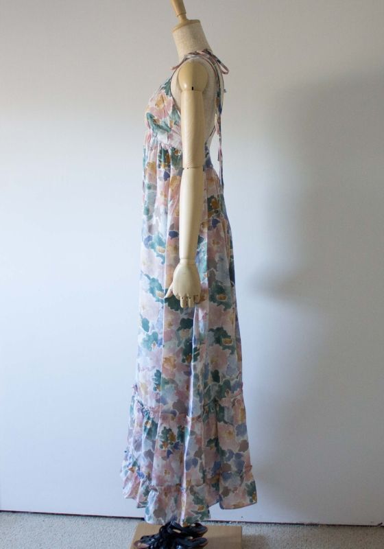 paris Cami robe avec ruban d'épaule en imprimé floral pastel