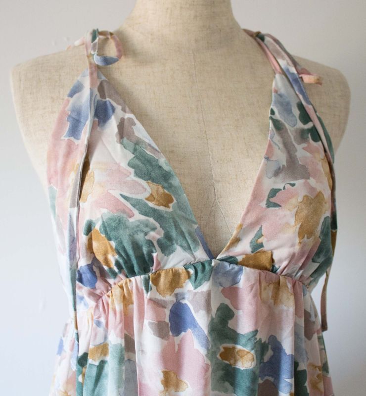 paris Cami robe avec ruban d'épaule en imprimé floral pastel