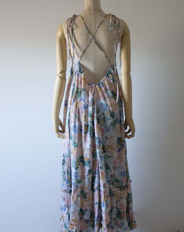 paris Cami robe avec ruban d'épaule en imprimé floral pastel