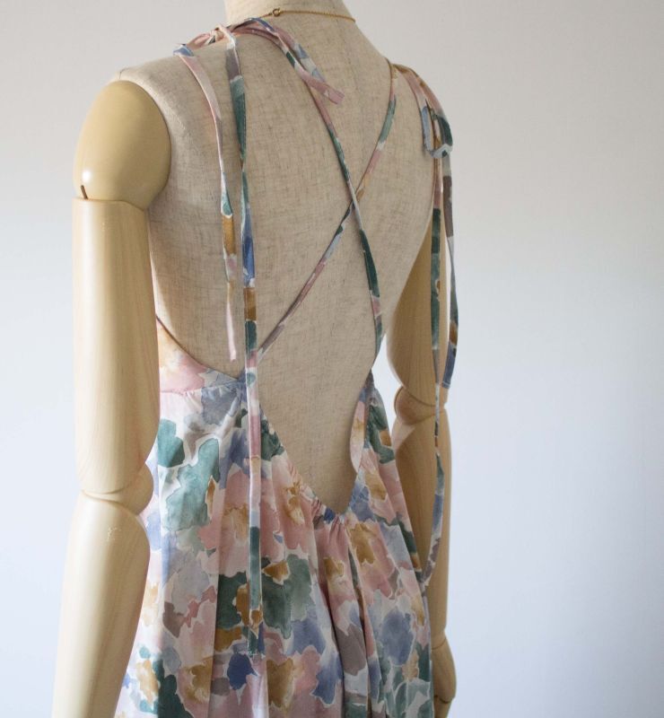paris Cami robe avec ruban d'épaule en imprimé floral pastel