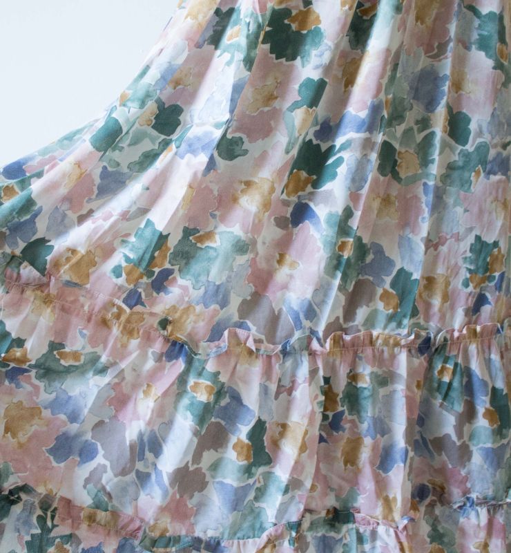 paris Cami robe avec ruban d'épaule en imprimé floral pastel