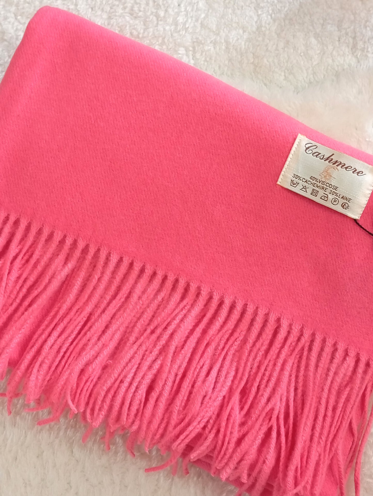 Écharpe en cachemire pastèque belle et élégante femme – Paris Dressing
