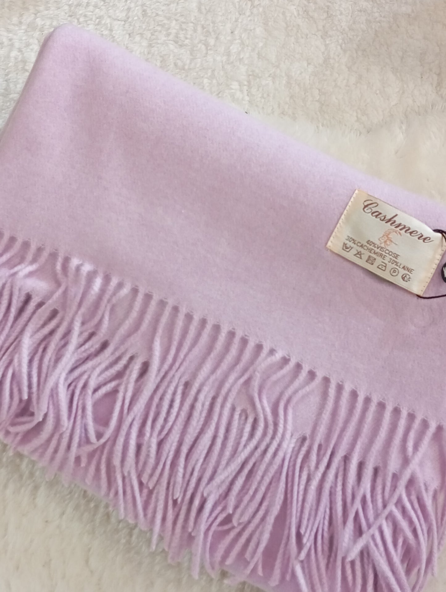 Écharpe en cachemire lila douce et non irritante femme – Paris Dressing