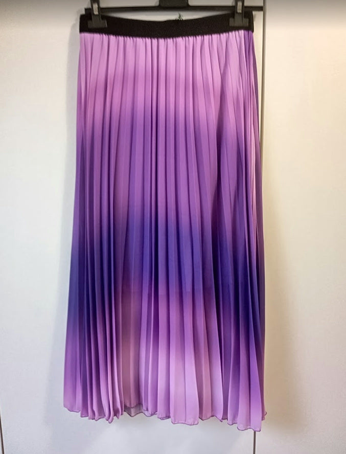 *Fabriqué en Italie* Jupe plissée transparente de couleur dégradée