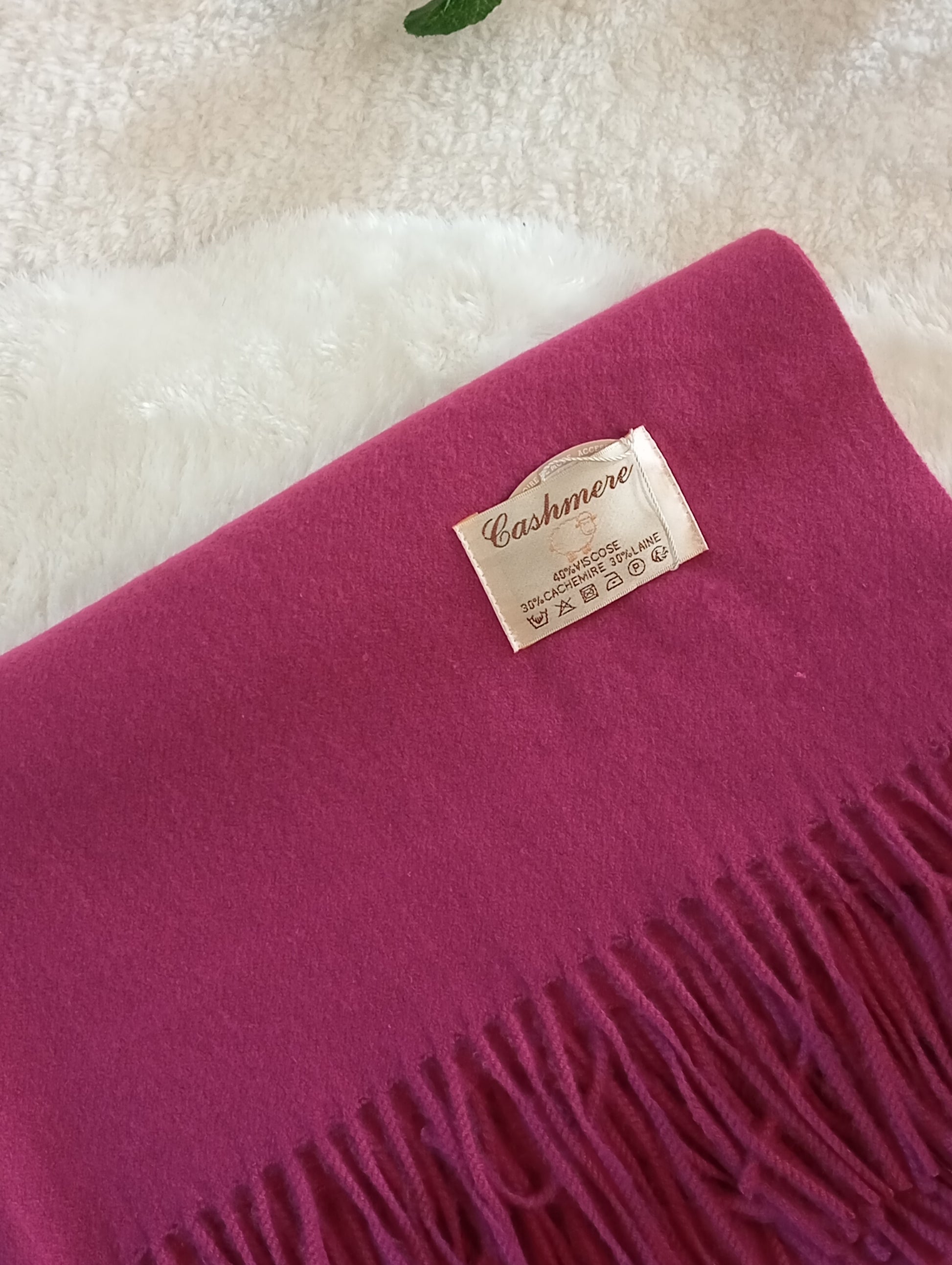 cadeau echarpe fushia camine No.17 Paris Dressing - Écharpe femme rose vif