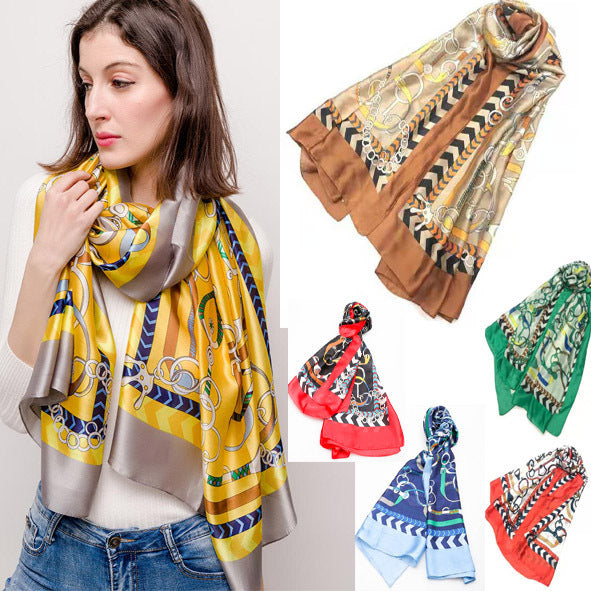 *PARIS Grand foulard/étole en soie mélangée