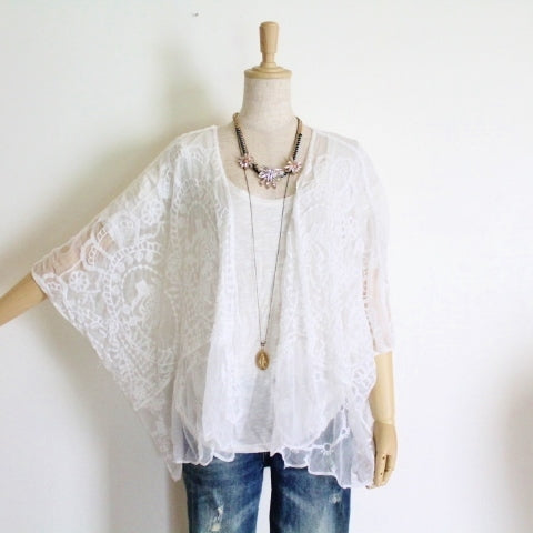 ***paris* Cardigan ample en dentelle