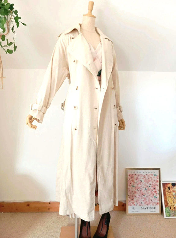 *Trench léger super long en coton et lin
