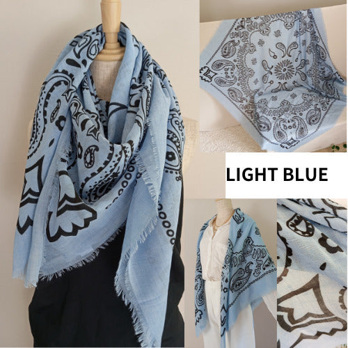 Grand Carré 120 cm Style Bandana Moderne – Motif Graphique Maorie Unisexe