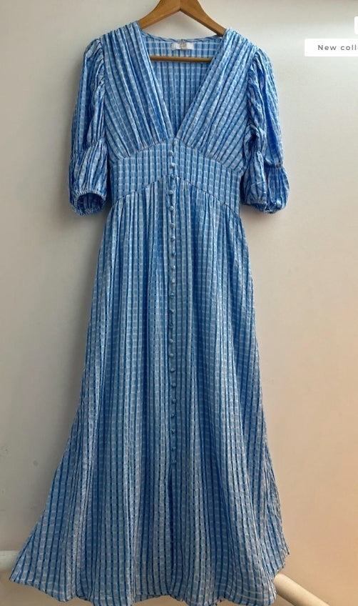 *PARIS* Robe bouffante transparente à boutons Vicky