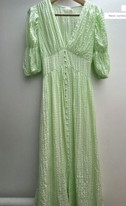 *PARIS* Robe bouffante transparente à boutons Vicky